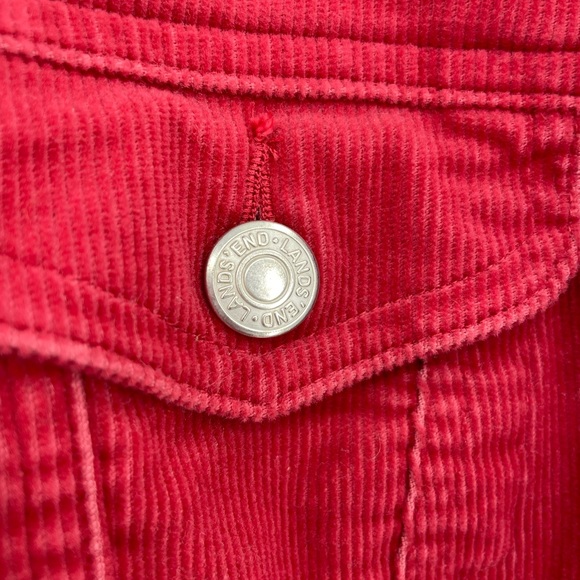 Lands’ End Red Corduroy Jacket Size 18-20 - Picture 6 of 8